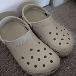 Cream Crocs